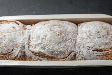 brioche bun sweet puff pastry delicious dessert fresh cooking appetizer meal food snack on the table copy space food background