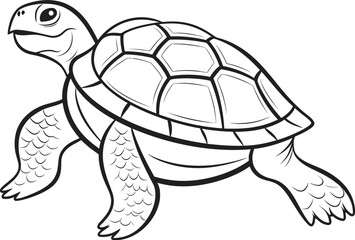 Stylish Lineart Turtle Logo Elegant Vector Art Minimal Turtle Icon Chic Logo Icon