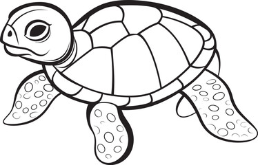 Clean and Stylish Turtle Icon Elegant Vector Concept Stylish Lineart Turtle Design Minimal Logo Art