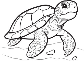 Elegant Lineart Turtle Design Modern Logo Icon Minimalistic Turtle Logo Simple Vector Art