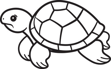 Elegant Lineart Turtle Emblem Stylish Logo Art Minimalistic Turtle Vector Contemporary Graphic Element