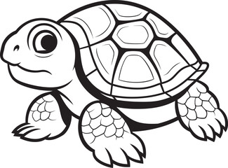 Whimsical Turtle Vector Simple and Effective Illustration Simple Line Art Turtle Logo Clean and Stylish Icon