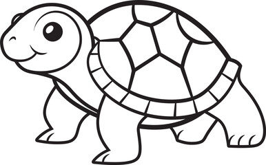 Stylish Lineart Turtle Icon Clean and Simple Graphic Minimalist Turtle Line Art Clean Vector Design Concept