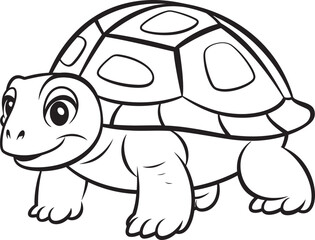 Chic Line Drawing of Turtle Modern Logo Design Perspective Minimalistic Turtle Badge Stylish Vector Artwork