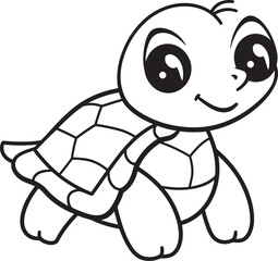 Minimalistic Turtle Logo Contemporary Graphic Element Stylish Turtle Symbol Clean and Simple Vector Art