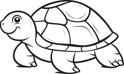 Elegant Lineart Turtle Design Chic Logo Symbol Minimalistic Turtle Logo Contemporary Graphic Element