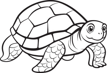 Simple Line Art Turtle Icon Minimalistic Graphic Illustration Clean and Elegant Turtle Design Minimalistic Vector Art