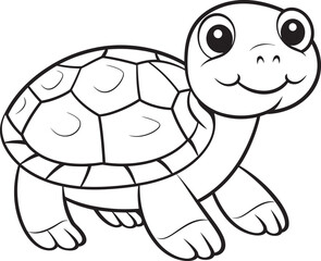 Clean and Elegant Turtle Design Minimalistic Vector Art Stylish Lineart Turtle Emblem Chic Logo Symbol