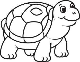 Minimal Turtle Icon Simple Vector Representation Whimsical Turtle Emblem Stylish Logo Design