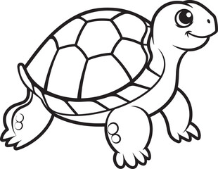 Stylish Lineart Turtle Emblem Chic Logo Symbol Modern Turtle Badge Simple Graphic Element