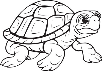 Minimalistic Turtle Vector Stylish Graphic Art Simple Line Art Turtle Logo Clean and Effective Design