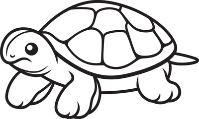 Whimsical Lineart Turtle Emblem Minimalist Vector Icon Minimalistic Turtle Vector Stylish Graphic Art