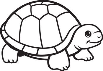 Stylish Lineart Turtle Emblem Elegant Logo Illustration Simple Line Art Turtle Icon Chic Graphic Design Solution