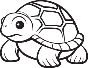 Minimalistic Turtle Vector Clean and Effective Icon Stylish Lineart Turtle Emblem Elegant Logo Illustration