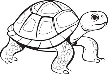 Clean Lineart Turtle Logo Simple Vector Design Sleek Turtle Icon Modern Logo