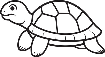 Simple Line Art Turtle Icon Chic Graphic Design Solution Clean and Stylish Turtle Icon Minimalist Vector Approach