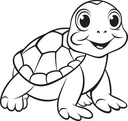 Fototapeta premium Minimalist Turtle Line Art Contemporary Vector Design Clean and Simple Turtle Icon Modern Logo Concept