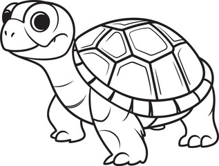 Stylish Lineart Turtle Design Clean Logo Illustration Contemporary Turtle Emblem Simple Graphic Icon