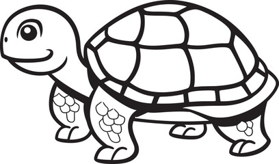 Contemporary Turtle Emblem Simple Graphic Icon Minimal Turtle Logo Effective Vector Design