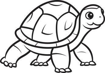 Minimal Turtle Logo Effective Vector Design Elegant Turtle Outline Whimsical Graphic Concept