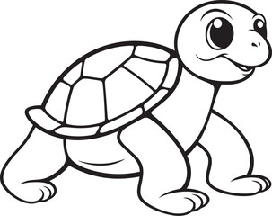 Minimalistic Turtle Badge Stylish Vector Artwork Whimsical Turtle Vector Clean and Simple Graphic