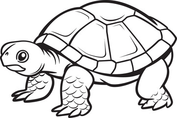 Stylish Line Art Turtle Design Minimalistic Icon Elegant Turtle Vector Clean Graphic Art