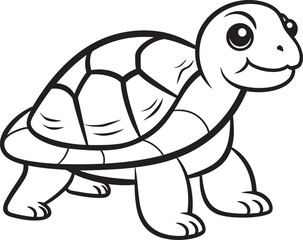 Fototapeta premium Clean and Elegant Turtle Design Minimalistic Vector Art Stylish Lineart Turtle Emblem Chic Logo Symbol