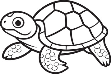 Whimsical Lineart Turtle Emblem Minimalist Vector Icon Minimalistic Turtle Vector Stylish Graphic Art