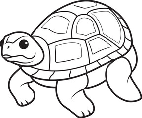 Minimalist Turtle Logo Elegant Graphic Design Clean Lineart Turtle Icon Contemporary Vector Art