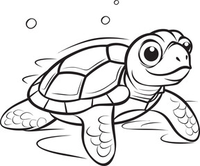 Whimsical Lineart Turtle Emblem Minimalist Vector Icon Minimalistic Turtle Vector Stylish Graphic Art