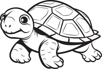 Simple Line Art Turtle Icon Clean and Effective Design Elegant Turtle Outline Chic Vector Element