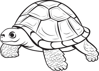 Stylish Lineart Turtle Icon Minimal Graphic Symbol Chic Turtle Vector Design Whimsical Logo Approach