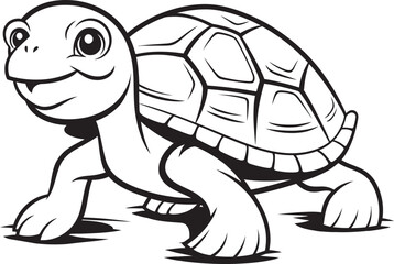 Minimalistic Turtle Vector Stylish Graphic Art Simple Line Art Turtle Icon Clean and Effective Design