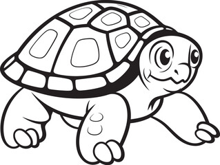 Clean Lineart Turtle Icon Contemporary Vector Art Modern Turtle Badge Minimalistic Logo