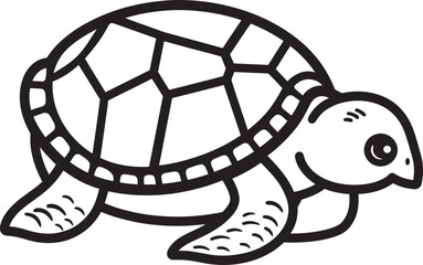 Stylish Lineart Turtle Emblem Elegant Logo Illustration Simple Line Art Turtle Icon Chic Graphic Design