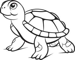 Clean and Stylish Turtle Icon Minimalist Vector Approach Modern Turtle Symbol Whimsical Graphic Element