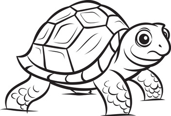 Stylish Lineart Turtle Emblem Modern Graphic Design Simple Turtle Line Art Chic Logo Icon