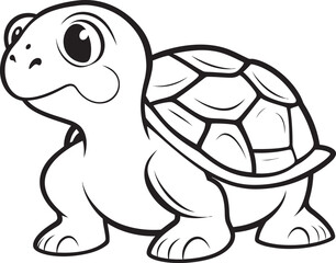 Minimalist Turtle Design Stylish Graphic Elegant Line Drawing of Turtle Modern Logo Concept