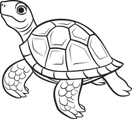 Contemporary Turtle Icon Stylish Logo Design Elegant Line Art Turtle Emblem Minimal Vector