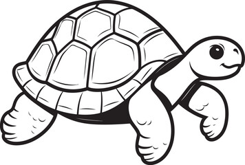 Clean Lineart Turtle Symbol Modern Icon Stylish Line Art Turtle Logo Minimalistic Design