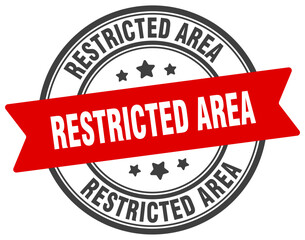 restricted area stamp. restricted area label on transparent background. round sign