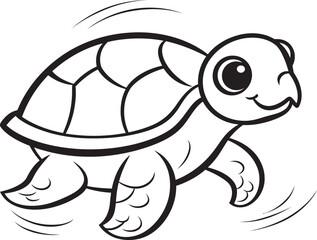 Simple Turtle Vector Clean Graphic Minimalist Turtle Icon Elegant Logo Icon