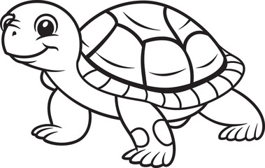 Minimalist Turtle Icon Elegant Logo Icon Whimsical Lineart Turtle Design Stylish Vector Art