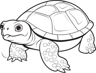 Sleek Turtle Outline Minimal Logo Concept Clean Line Drawing of Turtle Chic Graphic