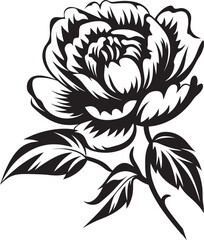 Simple Peony Icon Chic Design Clean and Stylish Peony Icon Minimalist Vector