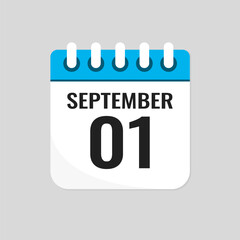 Icon page calendar day - 1 September