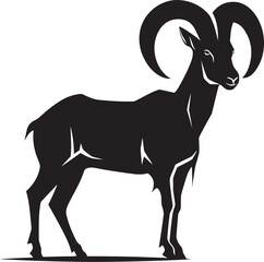 Minimalistic Ibex Logo Whimsical Design Approach Contemporary Ibex Icon Sleek Vector Art