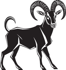 Clean and Stylish Ibex Design Whimsical Logo Concept Minimalistic Ibex Symbol Sleek Illustration