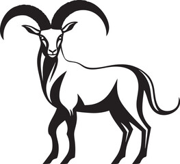 Minimalist Wild Ibex Graphic Elegant Symbol Simple Ibex Logo Chic Graphic Design