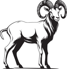 Simple Ibex Logo Elegant Emblem Minimalist Wild Ibex Graphic Modern Symbol